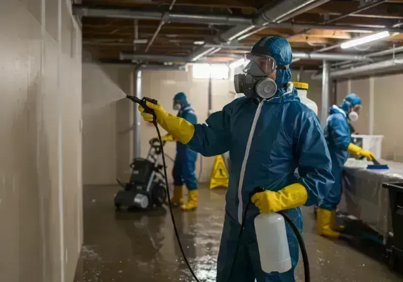 Basement Sanitization and Antimicrobial Treatment process in Orland Park, IL